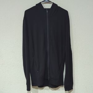 Icebreaker Mens Black Wool Full Zip Hoodie